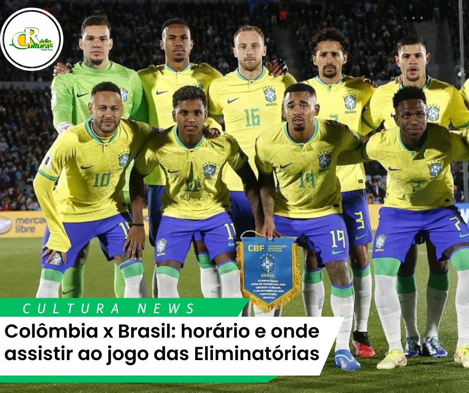 Brasil x Colômbia: onde assistir ao jogo desta 5ª feira (16)